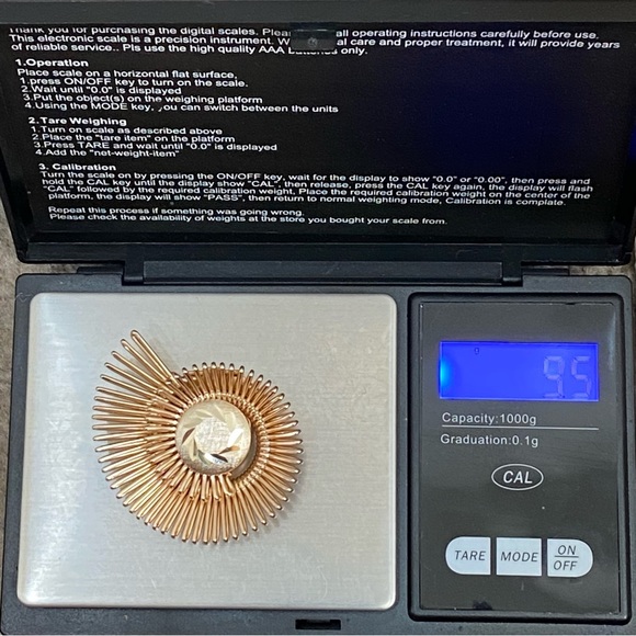 Vintage Western Germany Gold-tone Spiral Nautilus Scarf Clip - Picture 6 of 12